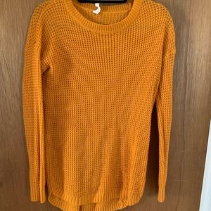 Zenana Premium Gold Waffle Knit Sweater